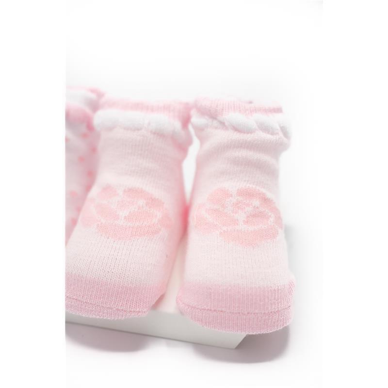 Little Me Pink 2 Pairs Baby Booties For Girls Image 3