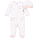 Little Me - Prima Ballerina Footie/Hat, White/Pink Image 1