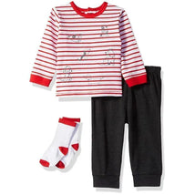 Little Me - Puppies Jogger Set, Heather Gray Image 1