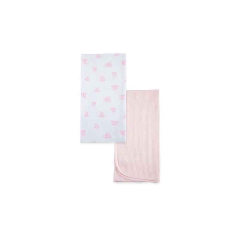 Little Me - Receiving Blanket Wispy Bears 2 Pk, Pink Image 1