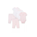 Little Me Rose 5Pc Bodysuit w/ Pants Set - Pink Image 1
