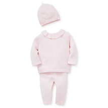 Little Me - Ruffled Pink Sweater Set, Pink.