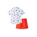 Little Me - Sailboat Woven Short Set Red - Baby clothing Image 1