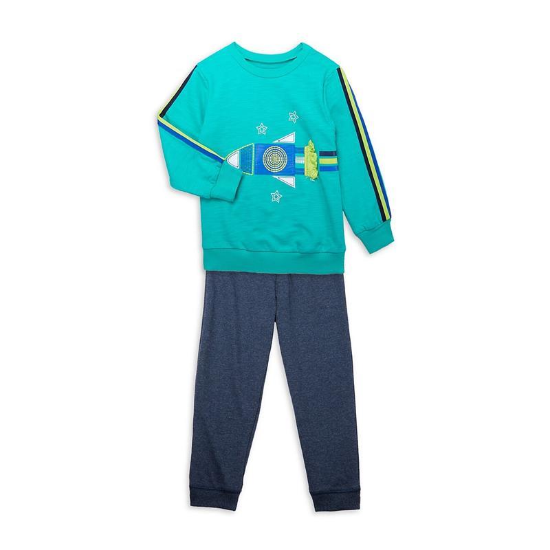 Little Me Space 2Pc Sweatshirt Set - Blue Image 1