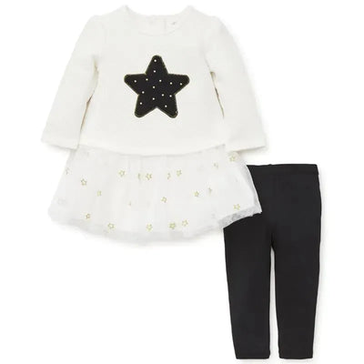 Little Me Star Tutu Play Set White/Black Image 1