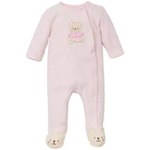 Little Me - Sweet Bear Footie, Light Pink Image 1