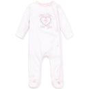 Little Me - Thank Heaven For Little Girls Footed One-Piece, Light Pink Image 1