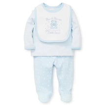 Little Me Thank Heaven Lap Shoulder Set with Bib - Blue Image 2