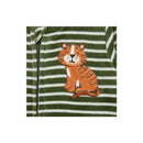 Little Me - Tiger Stripe Footie, Green  Image 3