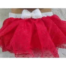 Little Me - Tutu Set Red Sparkle Tulle Fur Bow Glitter Santa Hat Headwrap, 0/12M Image 2