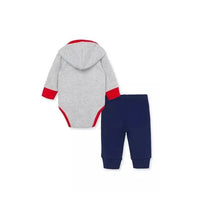 Little Me Valentines Bodysuit Set - Navy Image 2