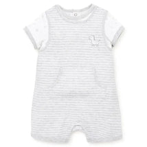 Little Me Zebra Shortall Set - Grey Image 2
