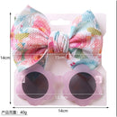 Little Trendy - Baby Girl Summer Sea Sunglasses And Floral Headband Set, Color 3 Image 3