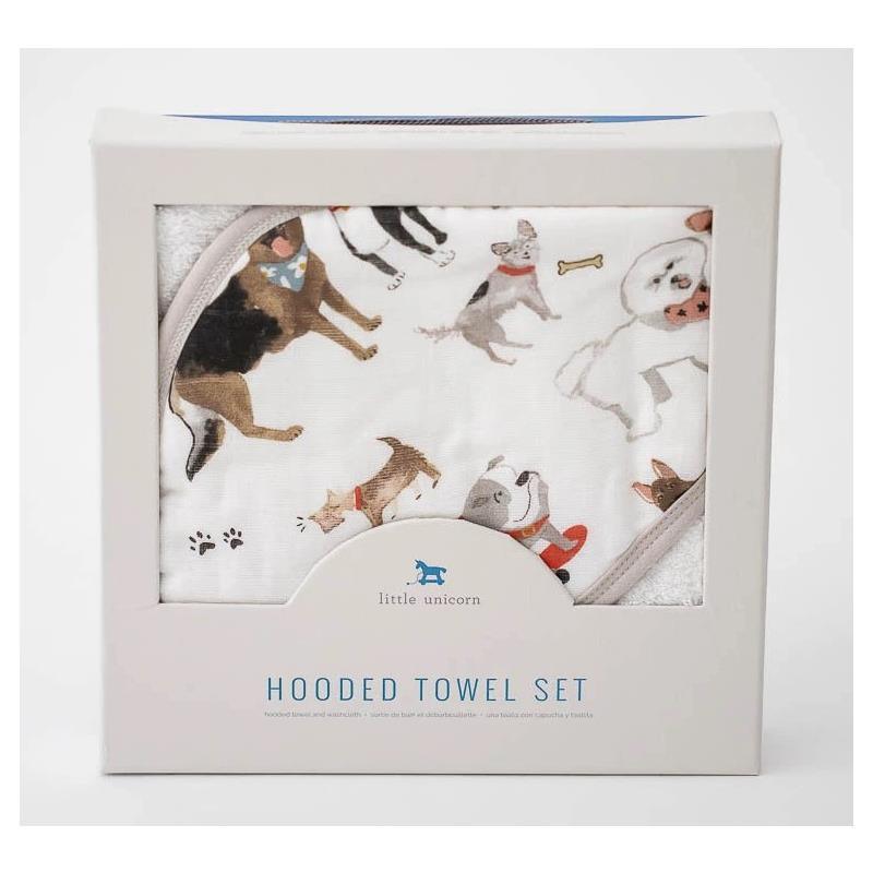 Little Unicorn - Cotton Hooded Towel & Wash Cloth, Woof Image 2