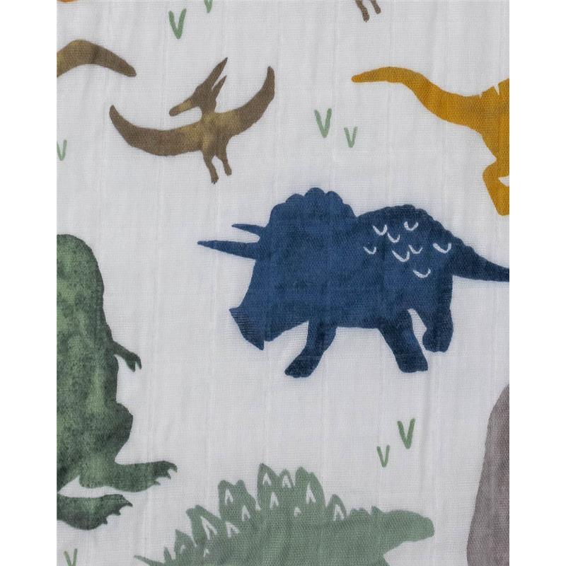 Little Unicorn Cotton Muslin Crib Sheet - Dino Friends Image 5