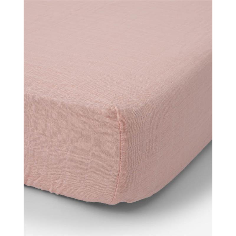 Little Unicorn Cotton Muslin Crib Sheet - Rose Petal Image 1