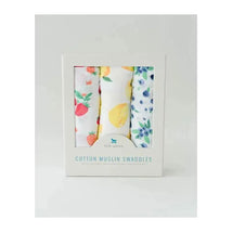 Little Unicorn - Cotton Muslin Swaddle 3 Pack, Berry Lemonade Image 2