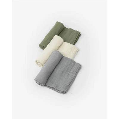 Little Unicorn Cotton Muslin Swaddle 3 Pack Fern Image 1