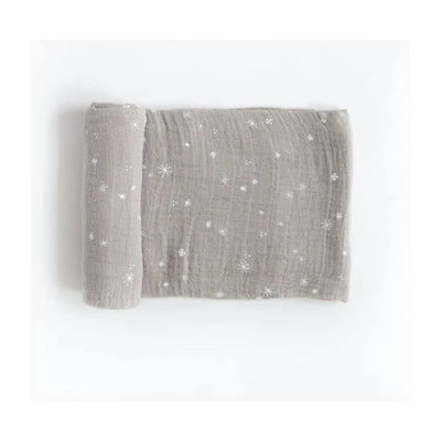 Little Unicorn - Cotton Muslin Swaddle Single, Snow Flurries Image 1