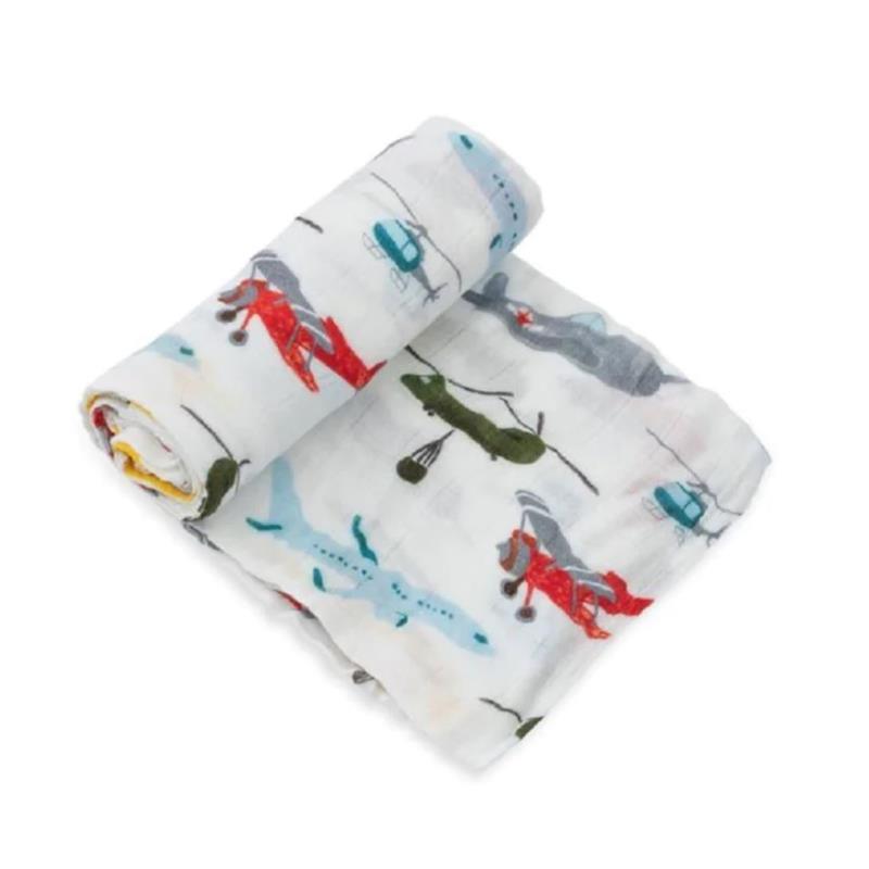 Little Unicorn - Deluxe Muslin Swaddle Single, Air Show Image 1