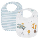 Living Textiles - 2Pk Baby Bibs, Up Up & Away/Stripes Image 1
