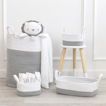 Living Textiles - 3Pk Cotton Rope Storage Set, Grey/White Image 2