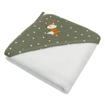 Living Textiles - Baby Hooded Towel, Forest Retreat Green Image 1