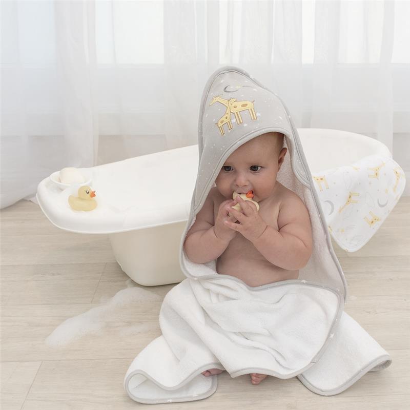 Living Textiles - Baby Hooded Towel, Noah Giraffe Image 2