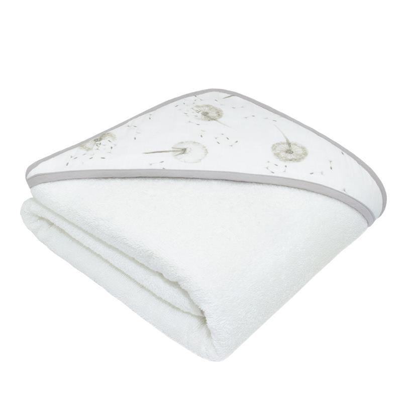 Living Textiles - Baby Organic Muslin Hooded Towel, Dandelion Image 1