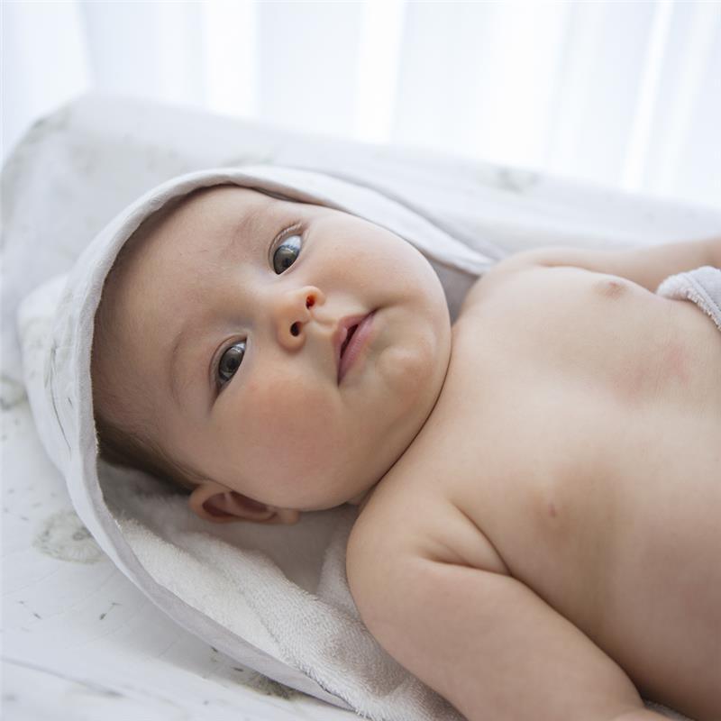 Living Textiles - Baby Organic Muslin Hooded Towel, Dandelion Image 3