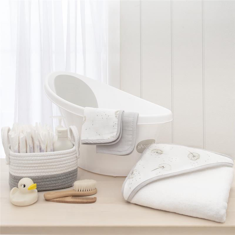 Living Textiles - Baby Organic Muslin Hooded Towel, Dandelion Image 7