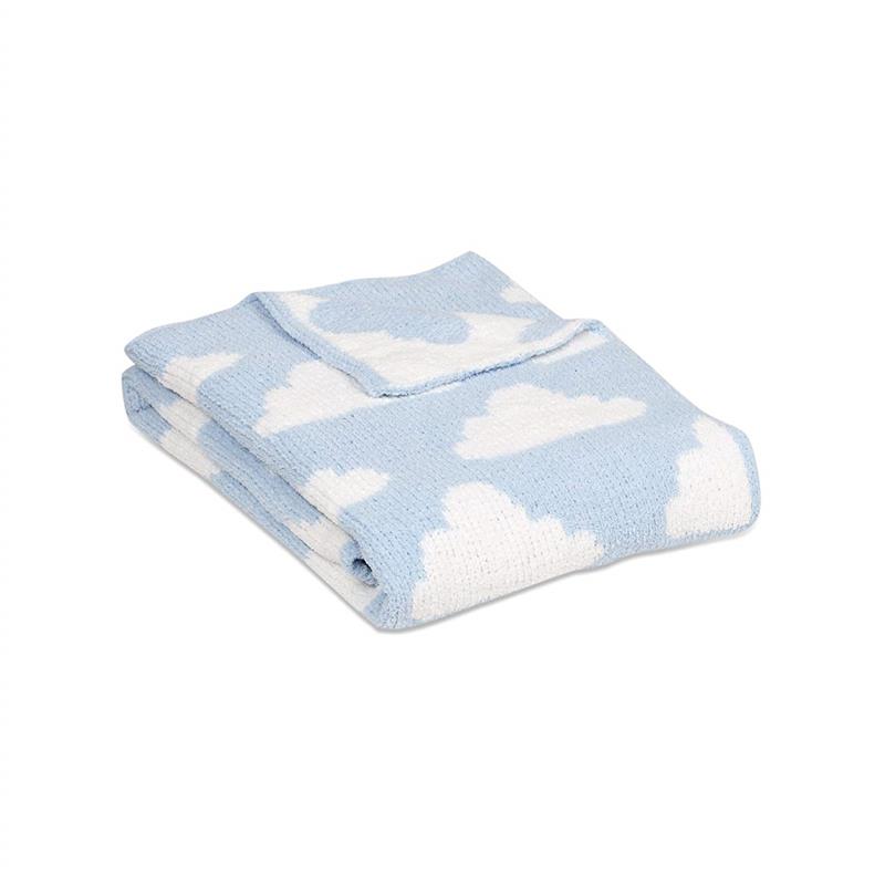 Living Textiles Chenille Baby Blanket - Blue Clouds Image 2