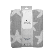 Living Textiles Chenille Baby Blanket - Grey Stars Image 2