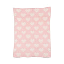 Living Textiles Chenille Baby Blanket - Pink Hearts Image 1