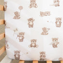 Living Textiles - Cotton Jersey Fitted Sheet, Cuddly Bear Image 1
