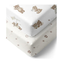 Living Textiles - Cotton Jersey Fitted Sheet, Cuddly Bear Image 2