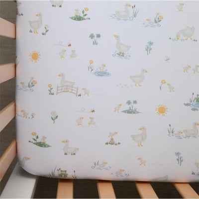 Living Textiles - Cotton Jersey Fitted Sheet, Goosey Goosey Image 1