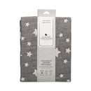 Living Textiles Cotton Muslin Jacquard Blanket - Grey Star Image 1