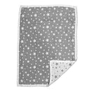 Living Textiles Cotton Muslin Jacquard Blanket - Grey Star Image 4
