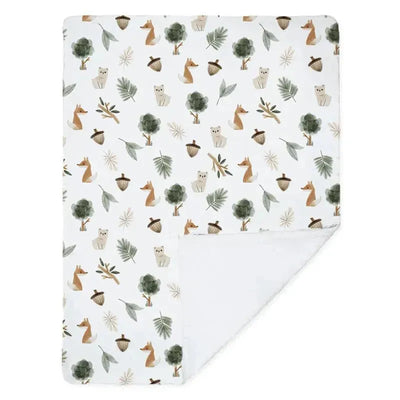 Living Textiles - Jersey Sherpa Blanket - Forest Retreat Image 1