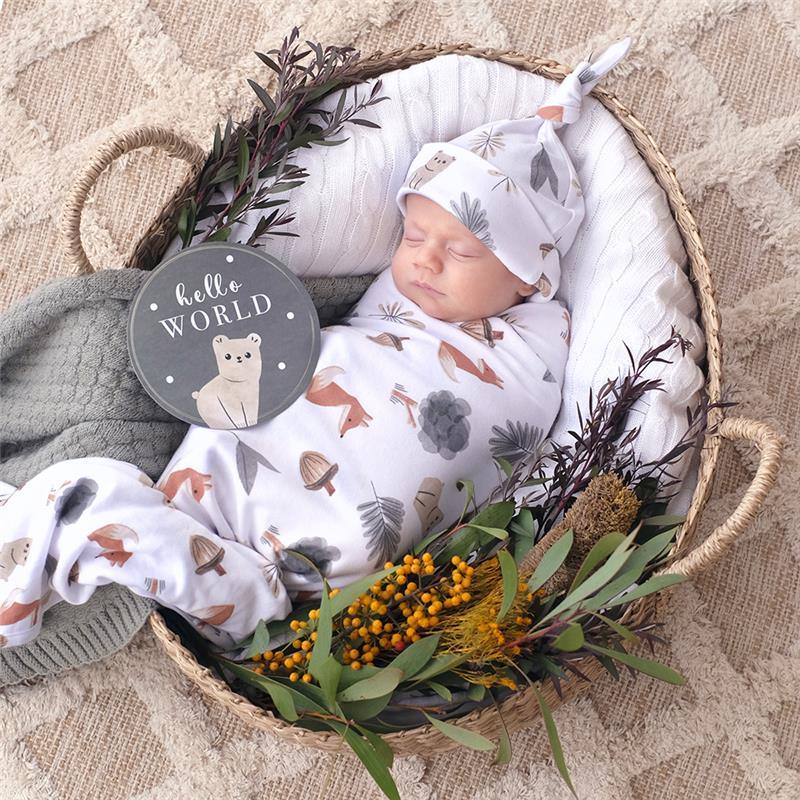 Living Textiles - Newborn Hello World Gift Set, Forest Retreat Image 1