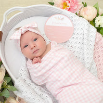 Living Textiles - Newborn Hello World Gift Set, Pink Gingham Image 1
