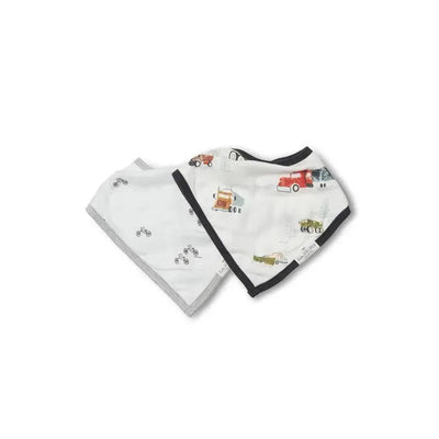 Loulou Lollipop - Bib Set Muslin, Happy Trucks Image 1