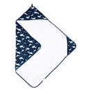 Loulou Lollipop - Hooded Towel Set, Blue Whales Image 2