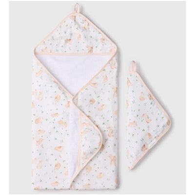 Loulou Lollipop Hooded Towel Set Bunny Meadow Image 1