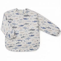 Loulou Lollipop Long Sleeve Bib - Smiley Sharks Image 2