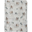 Loulou Lollipop Muslin Swaddle, Bears On Bikes Image 1