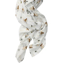 Loulou Lollipop Muslin Swaddle, Bears On Bikes Image 2