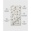 Loulou Lollipop Muslin Swaddle, Bears On Bikes Image 3