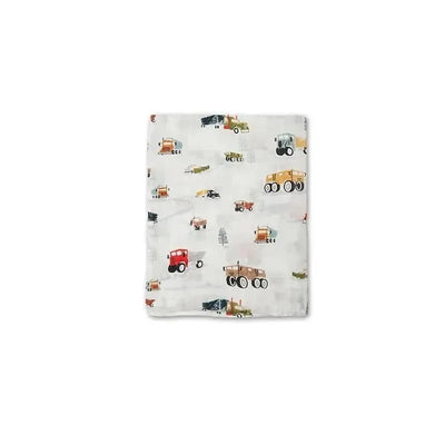 Loulou Lollipop - Muslin Swaddle, Happy Trucks Image 1